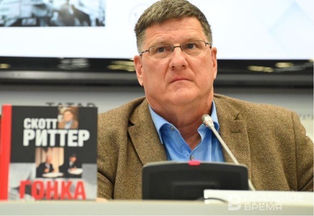 Scott Ritter ob predstavitvi svoje knjige Vir: Telegram