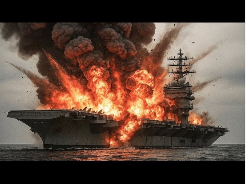 Ilustracija srečanja supersonične rakete z letalonosilko Vir: The Shell, You Tube