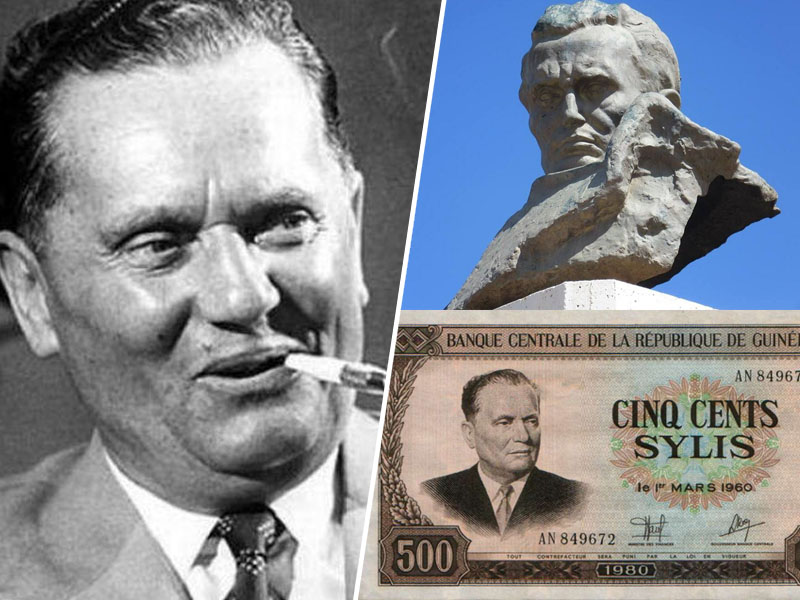 Tito na bankovcu in spomenik v Alžiru - po svetu jih je še veliko