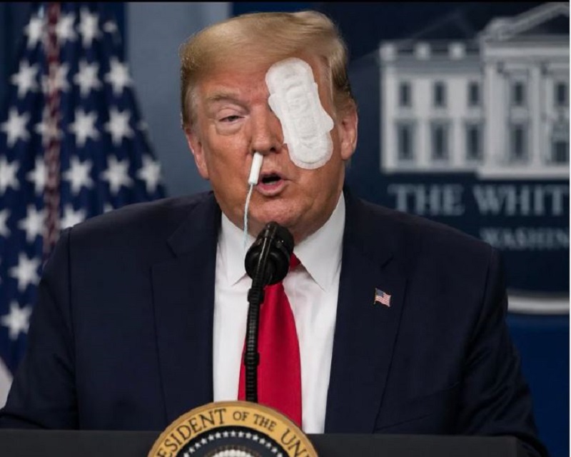 Fotomontaža: Se bo takšen Trump pojavil jutri? Vir: X