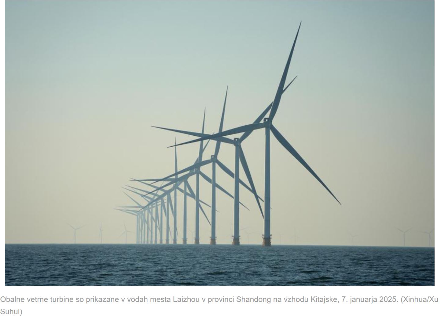 Vetrne turbine na Kitajskem Vir: Xinhua