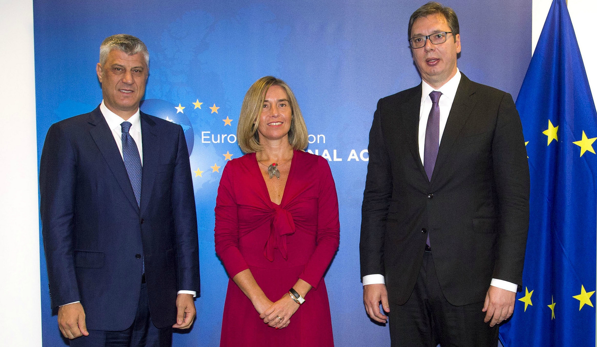 Predsednika Srbije in Kosova Vučić in Thaci