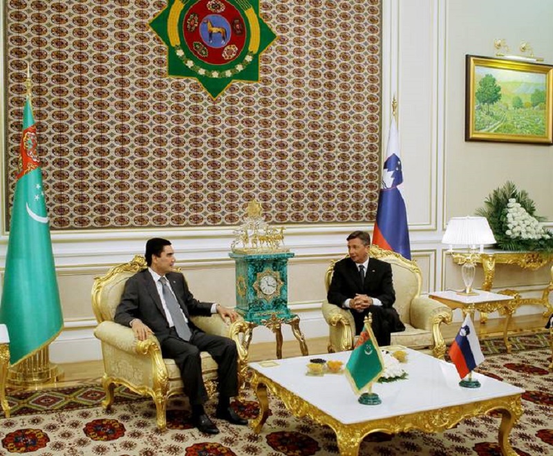 Predsednika Turkmenistana in Slovenije  Vir: Urad PRS