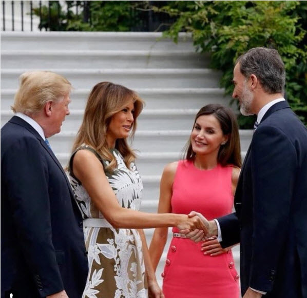Instagram španske kraljice - obisk pri Trumpovih