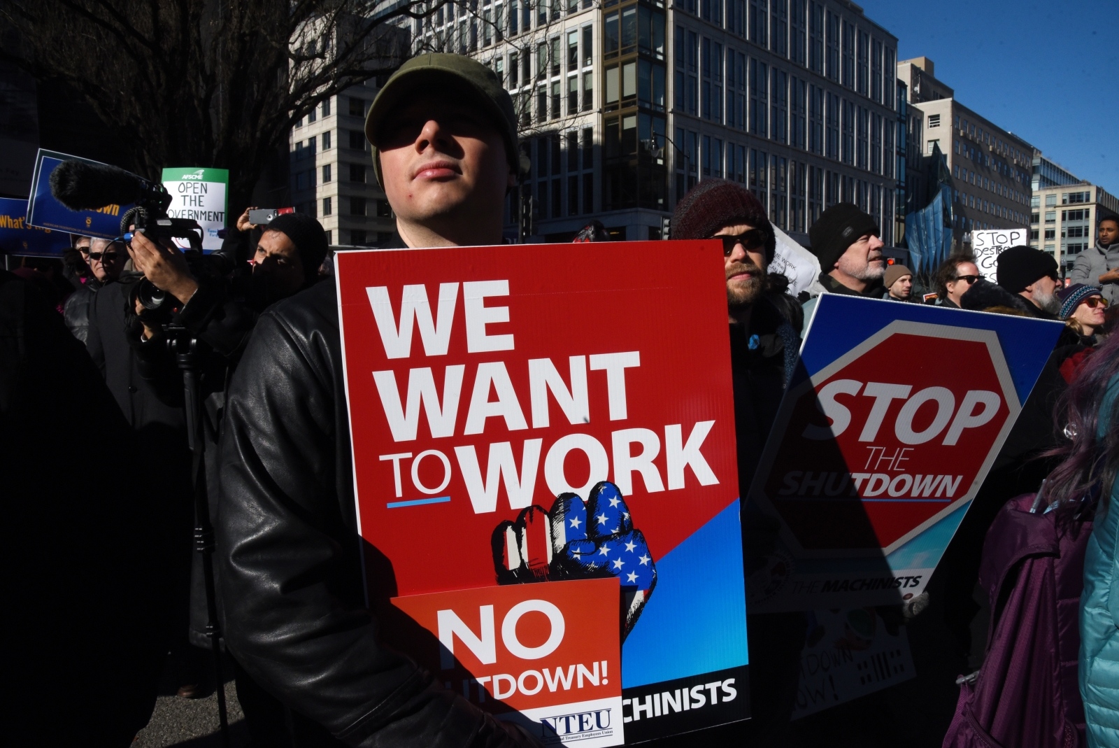 Delavci zveznih služb, protest, ZDA Vir:Pixsell